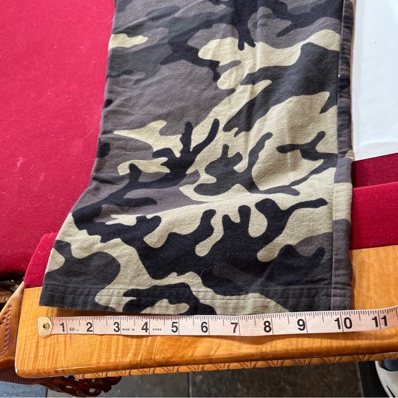 Cabela’s camo pants FLANNEL TAN GRAY men 3X Hunting Camouflage button fly ties - Picture 9 of 16